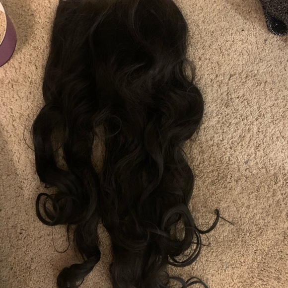 Sarla 26” Dark brown hair extensions long and wavy - Picture 2 of 6